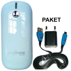 Advance Power Bank PB101C-5800 MAH - Putih + Paket Smiley Hitam
