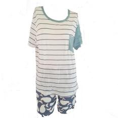 AILY Baju Tidur 105 salur (putih )