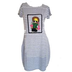 AILY Baju Tidur Salur 868 (abu-abu)