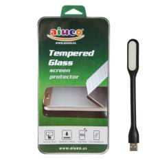 AIUEO - Blackberry Q10 Tempered Glass Screen Protector Bundling Power Angel LED Portable Lamp