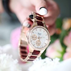 Alexandre Christie 2515 Rose Gold Merah - Jam Tangan Wanita - Rose Gold Merah