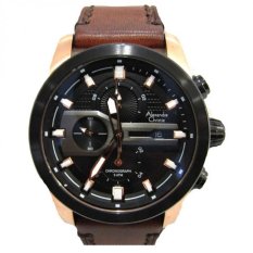 Alexandre Christie 6270 - Jam Tangan Pria - AC 6270 - Rose Gold Black - Strap Leather - Anti Air
