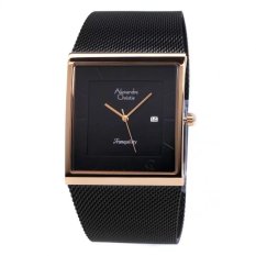 Alexandre Christie 8333 - Jam Tangan Wanita - BlackRosegold - Stainless Steel