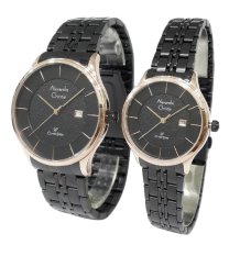 Alexandre Christie 8472LMDBBRBA Classic Steel Couple Series - Rose Gold Black