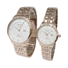 Alexandre Christie 8472LMDBRGSL Classic Steel Couple Series - Rose Gold - Jam Tangan Pasangan