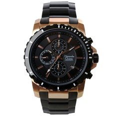 Alexandre Christie AC6141MC Jam Tangan Pria Stainless Steel Hitam Rose Gold