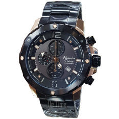 Alexandre Christie AC6410MC-C Jam Tangan Pria Stainless Steel Hitam Gold