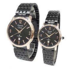Alexandre Christie Classic Steel Couple Series 8327LMDBBRBA Jam Tangan Pasangan - Hitam-Rose Gold