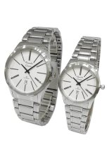 Alexandre Christie Classic Steel Couple Series 8448LMDBSSSL Silver Jam Tangan Pasangan