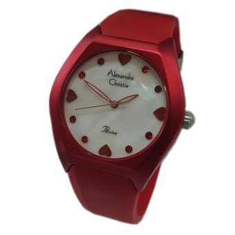 alexandre christie jam tangan wanita rubber merah alexandre christie jam tangan wanita rubber merah