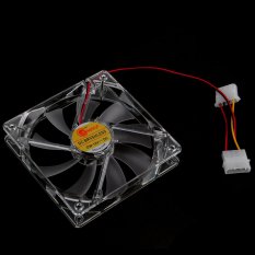 Allwin 120mm PC Computer Clear Case Quad 4-LED Light 9-Blade CPU Cooling Fan 4Pin Yellow (Intl)