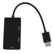 Allwin New Multi-Functi 3 In 1 Displayport To HDMI VGA/DVI Adapter Cable (Black) (Intl)