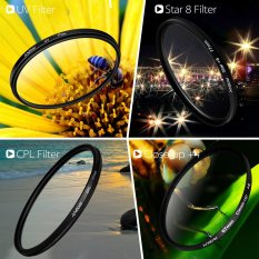 Andoer 55mm UV+CPL+Star8+Close-up (+1 +2 +4 +10) Photography Filter Ultraviolet Circular-Polarizing Star 8-Point Macro Close-up Lens Filter for Canon Nikon Sony DSLR Camera Lens (Intl)
