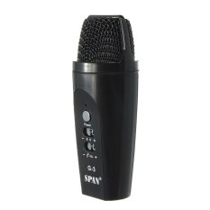 Autoleader Mini Portable Handheld Microphone Karaoke Player Home KTV for iPhone iPad PC Black (Intl)
