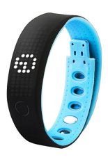 B17 Bluetooth 4.0 LED Smart Bracelet Sports Activity Wristband Watch Cell Phone Mate with Pedometer Sleep Monitor Calories Detection and Remote Camera for iPhone 5S 6 Plus HTC One M8 Sony Z3 Huawei Samsung Galaxy Note 5 Blue- Intl