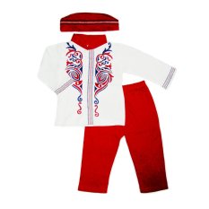 Baby Talk - Baju Koko Bordir - Baju Setelan Muslim Bayi dan Anak - Merah