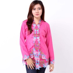 Batik Distro BA6921 Kebaya Wanita Lengan Panjang Warna - Pink