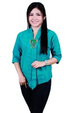 Batik Putri Ayu Solo Blouse Embosh batik putri ayu solo B24 lengan panjang (Tosca)