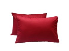 Beautiful Home - Sarung Bantal Tidur Polos 50 cm x 70 cm isi 2pcs - Merah