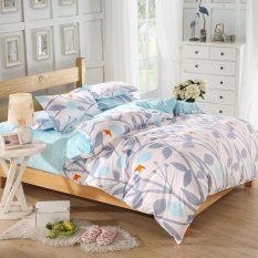 bedding set Summer style duvet cover set twin Full Queen the Nordic style bedding bed linen flat sheet +duvet cover bedclothes (Intl)