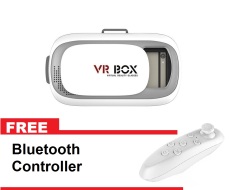 Best CT VR BOX VR Virtual Reality 3D Glasses For 3.5 - 6.0 inch Smartphone+Bluetooth Controller - Putih