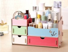 BEST Rak Kayu kosmetik 03 KUPU Cosmetic Stationary Alat Tulis Organizer - KOMBINASI