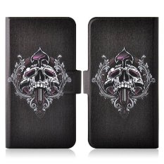 Black Background Skull PU Leather New Flip Case Cover For LG Optimus L9 P760 P765