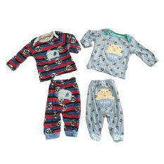 Blessbabykids Piyama baby set 4in1 - Baju Tidur 2Baju & 2Celana