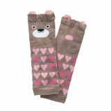 Bluelans Baby Toddler Boy Girl Stripe Cotton Legging Arm Leg Warmer Cartoon Socks (Khaki)- Intl