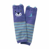 Bluelans Baby Toddler Boy Girl Stripe Cotton Legging Arm Leg Warmer Cartoon Socks (Purple)- Intl