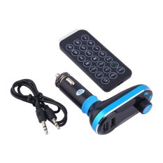 Bluetooth Car Kit Charger MP3 Player FM Transmitter For iPhone6 6Plus Samsung blue