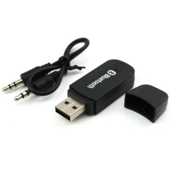 Bluetooth Music Receiver USB Audio Dongle 3.5mm - Hitam  