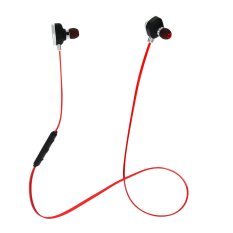 BOAS LC-999 Mini Wireless Stereo Bluetooth Earphone Bluetooth 4.1+ERD Headphone Neck-Strap Sweatproof Voice Prompt In-Ear Hands-Free Headset with Microphone for Music Sports Running Games for iphone 6s iphone 6plus Tablet PC NoteBook Laptop Red (Intl)