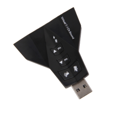 BolehDeals External Virtual 7.1 Channel USB 2.0 Audio Sound Card Laptop PC Mic Adapter