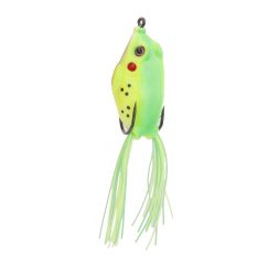 BolehDeals Frog Fishing Lure Crankbait Hooks Bass Bait Tackle - Green Yellow (Intl)