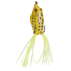 BolehDeals Frog Fishing Lure Crankbait Hooks Bass Bait Tackle - Yellow (Intl)