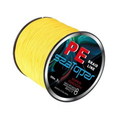 Braided Fishing Line 500m 8 Strands Super Strong Multifilament PE Fish Line 33LB (Yellow)
