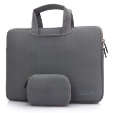 BRINCH New Top Fashion Laptop Bag With Mouse Bag Ultrathin Handbag For Macbook Lenovo DEll 13 14 15 inch Notebook Tote bag Case Cover, 13 inch + Gray (Intl)
