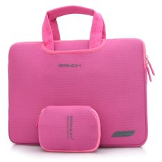 BRINCH New Top Fashion Laptop Bag With Mouse Bag Ultrathin Handbag For Macbook Lenovo DEll 13 14 15 inch Notebook Tote bag Case Cover, 15 inch + Pink (Intl)