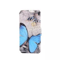 Butterfly Patterned Fragrant View Window Leather Stand Cover for Apple iPod Touch 5th (Multicolor) - Intl