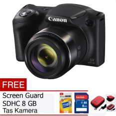 Canon Powershot Sx420 IS - 20MP - 42x Optical Zoom - Hitam + Gratis Memory Card + Screen Guard + Tas Kamera