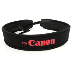 Canon Strap/ Tali Kamera DSLR Neoprene/ Karet - Hitam
