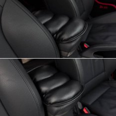 Car Auto Armrests Cover Vehicle Center Console Arm Rest Seat Box Pad Protective Case Soft PU Mats Cushion Black - Intl