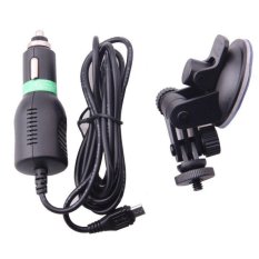 Car Charger Plus Suction Cup Sjcam Sj4000 Sj5000 Plus / Xiaomi Yi / Kogan / Brica - Charger Mobil Plus Gantungan Kamera