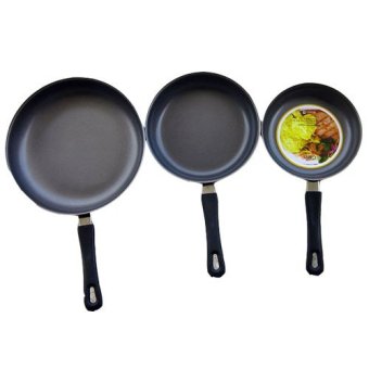 carin frypan 3 pcs susun ada lapisan teflon anti lengket carin frypan 3 pcs susun ada lapisan teflon anti lengket