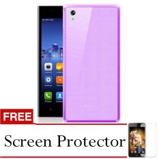 Case Accessories Hp Ultrathin Elegant for Sony Experia M4 Aqua - Ungu Clear + Gratis Screen Guard