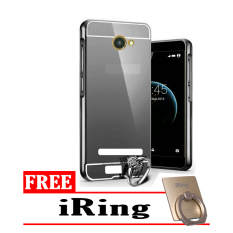 Case Andromax A Bumper Mirror Slide Hitam + Free iRing