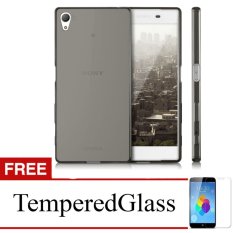 Case For Sony Xperia Z3 - Abu-abu + Gratis Tempered Glass - Ultra Thin Soft Case