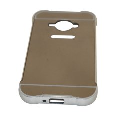 Case Samsung Galaxy J1 Ace Alumunium Bumper With Sleding Mirror - Silver