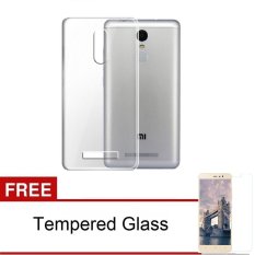 Case Ultra Thin Xiaomi Redmi Note 3 / Note 2 Pro Soft Jelly (Clear) Free Tempered Glass